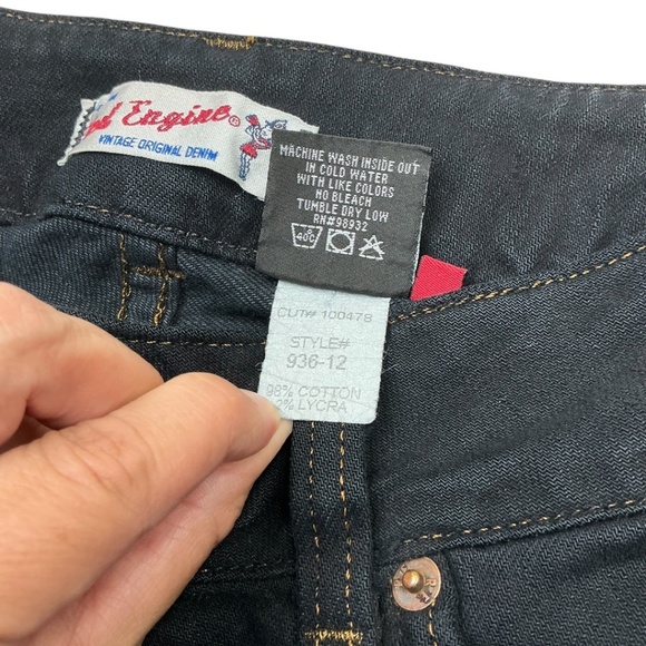 Red Engine Blue Cropped Jeans - Picture 7 of 12